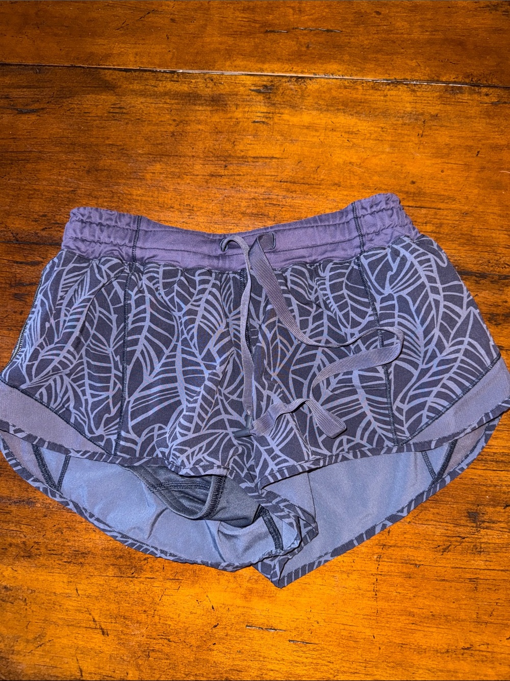 lululemon athletica Lavender Leaf-Print Athletic Shorts